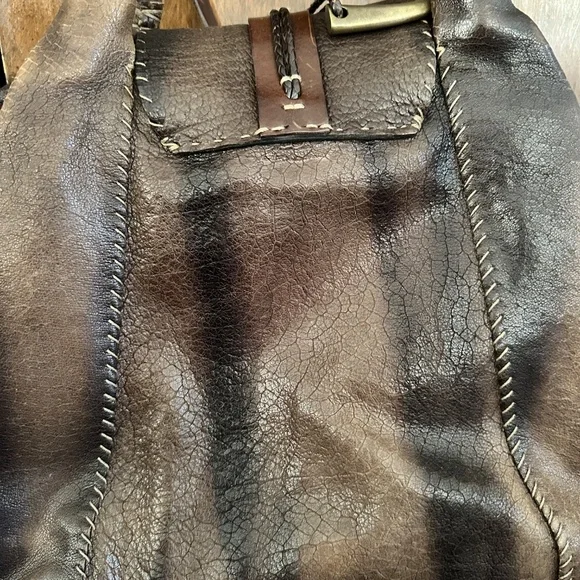 Genuine leather handbag  Western *** distressed*** made in Italy - Picture 2 of 8
